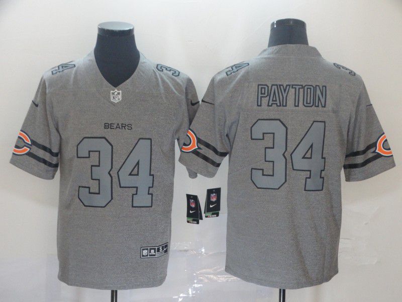 Men Chicago Bears #34 Payton Grey Retro Nike NFL Jerseys->oakland raiders->NFL Jersey